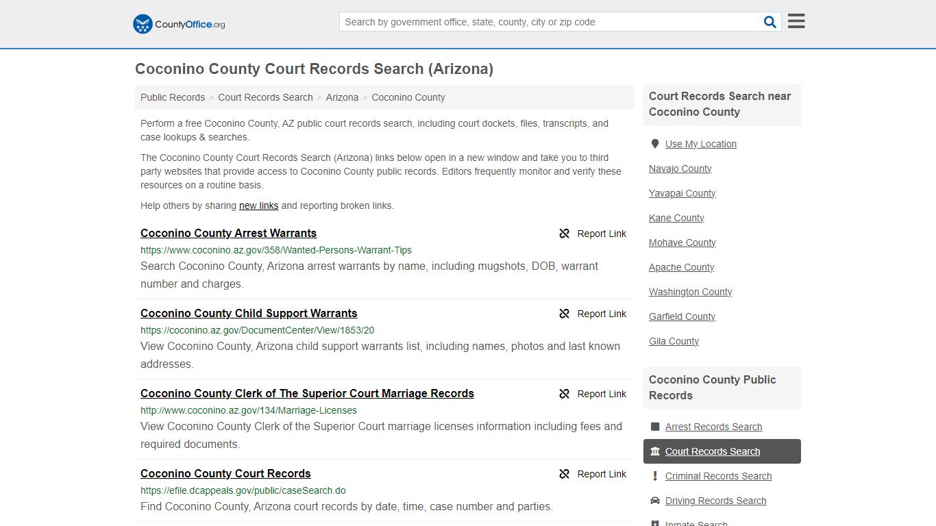Coconino County Court Records Search (Arizona) - County Office