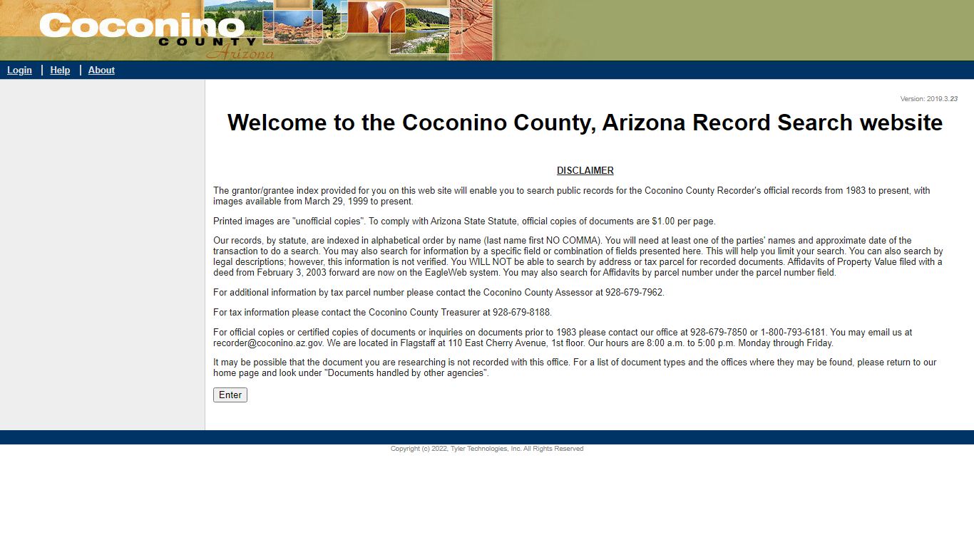 Coconino County, Document Search - Arizona